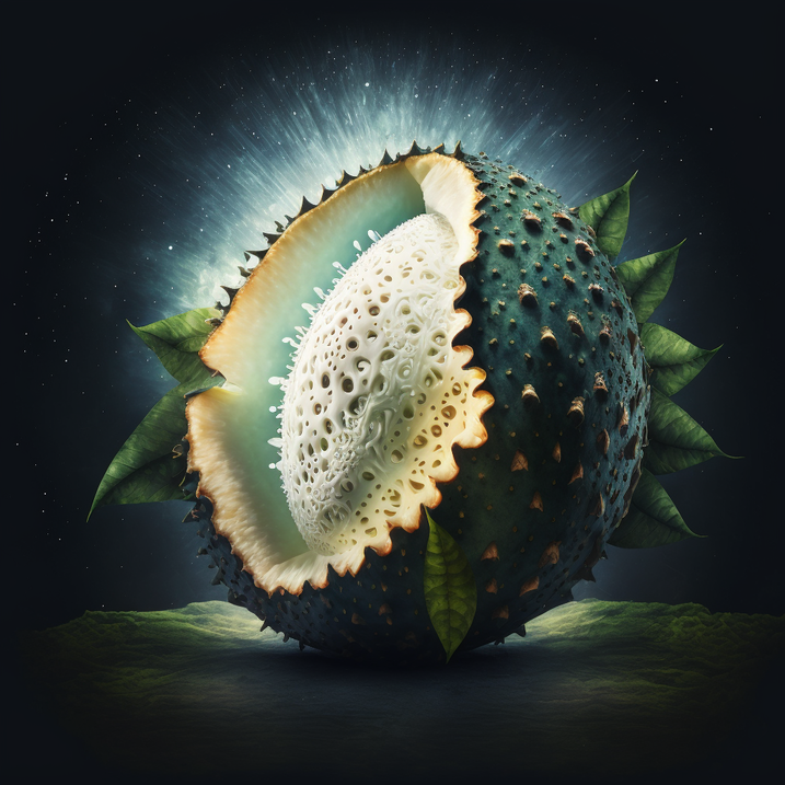 Stylized graviola (soursop) fruit as the Graviola CRUD Framework brand mark